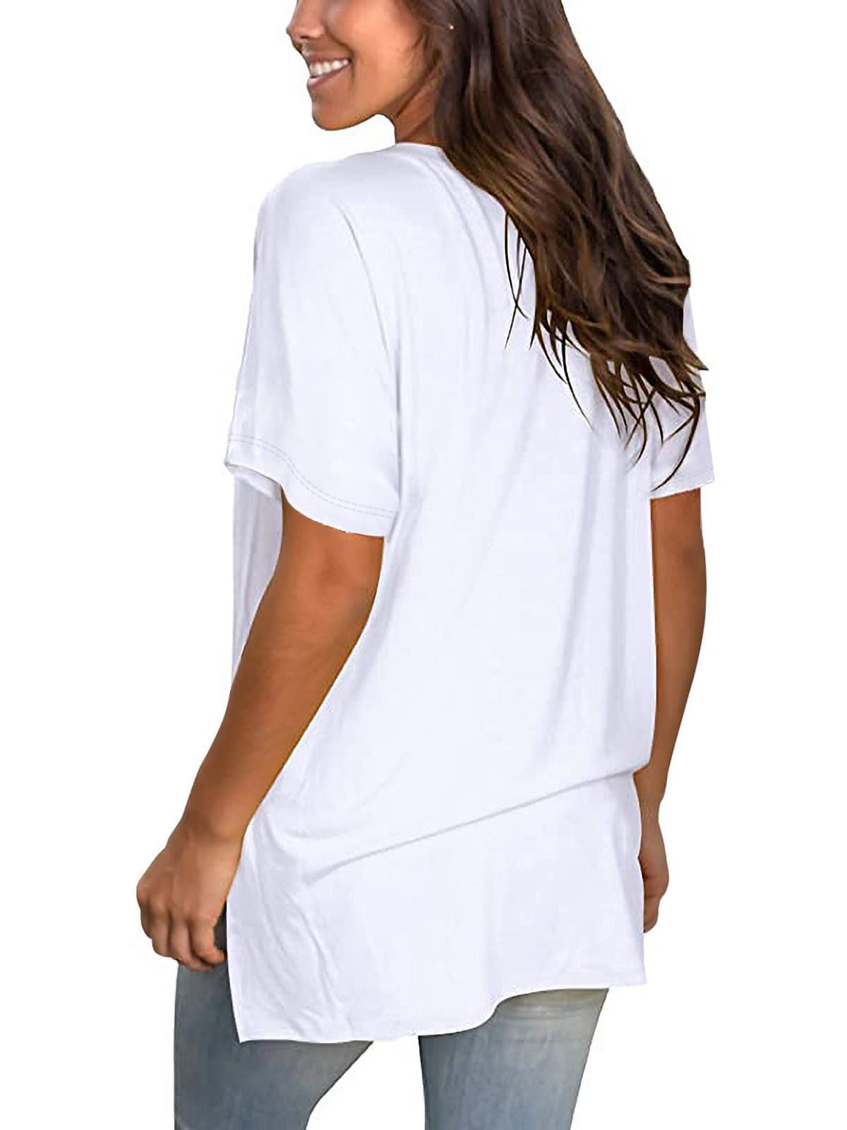 Floral V-Neck T-Shirt for Women - Summer Short Sleeve Blouse | Casual Wear, Beach Outfits & Everyday Fashion
