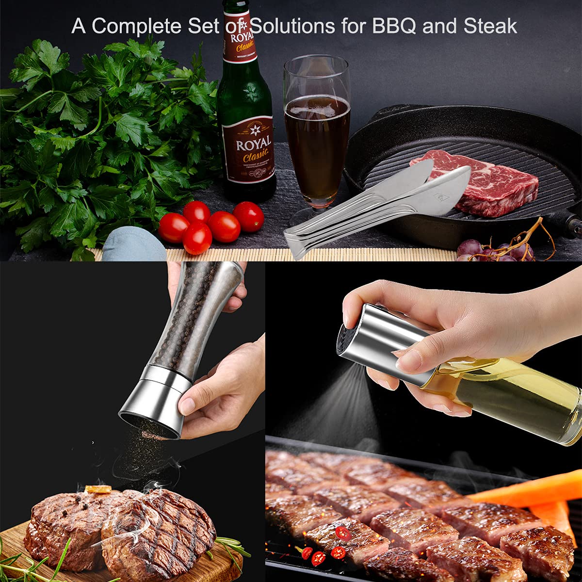 18-Piece German High Carbon Stainless Steel Kitchen Knife Set with Wooden Block - Full Tang Triple Rivet Chef Knives for Professional Cooking & Home Use - Perfect Gift for Chefs & Cooking Enthusiasts