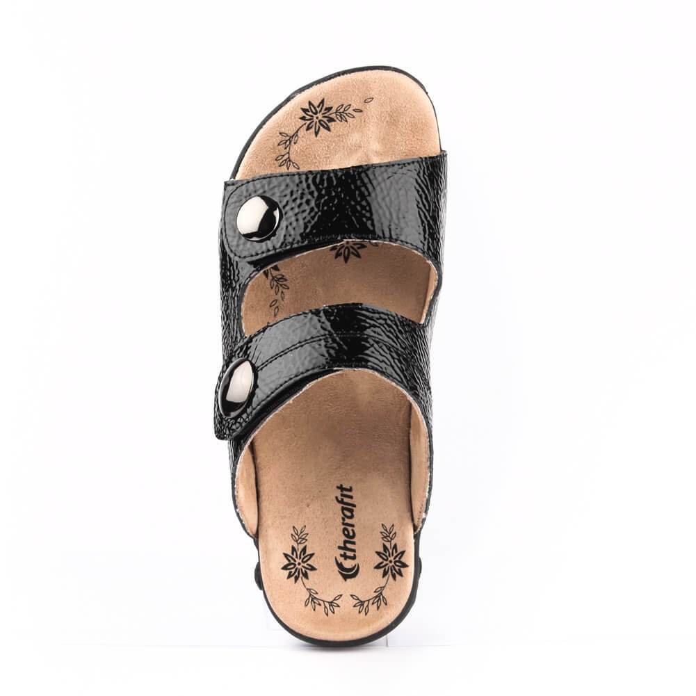 Eva Women's Leather Adjustable Strap Slip-On Sandals - Special Edition | Comfortable Summer Casual Shoes for Beach, Walking & Vacation