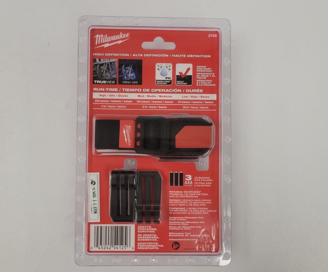Milwaukee 2103 LED Flashlight - High Lumens, Durable & Waterproof for Camping, Hiking & Emergency Use