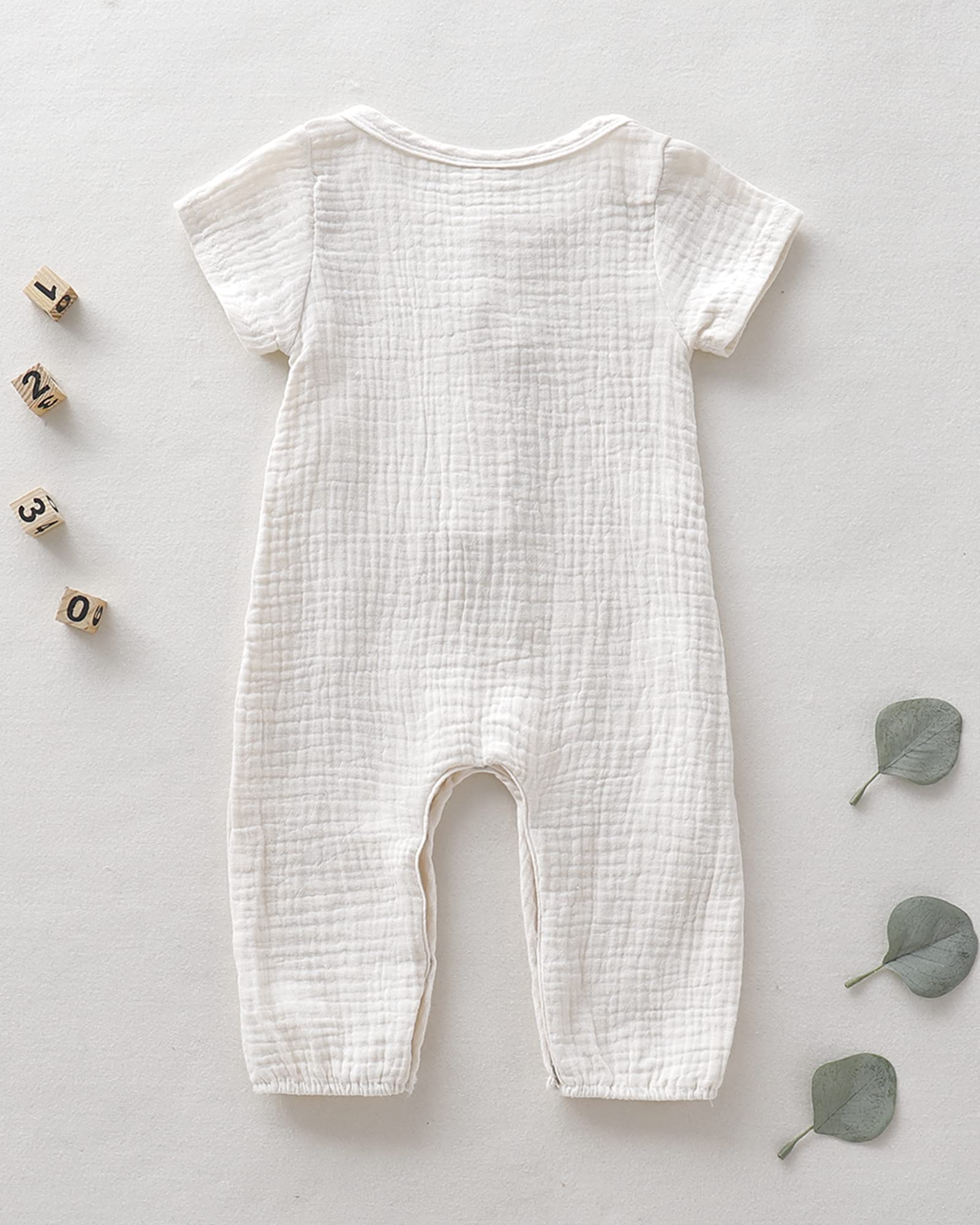 Adorable Newborn Baby Girl Summer Outfits - Soft Short Sleeve Romper Jumpsuit & Bodysuit Set | Perfect for Photoshoots, Playdates & Special Occasions