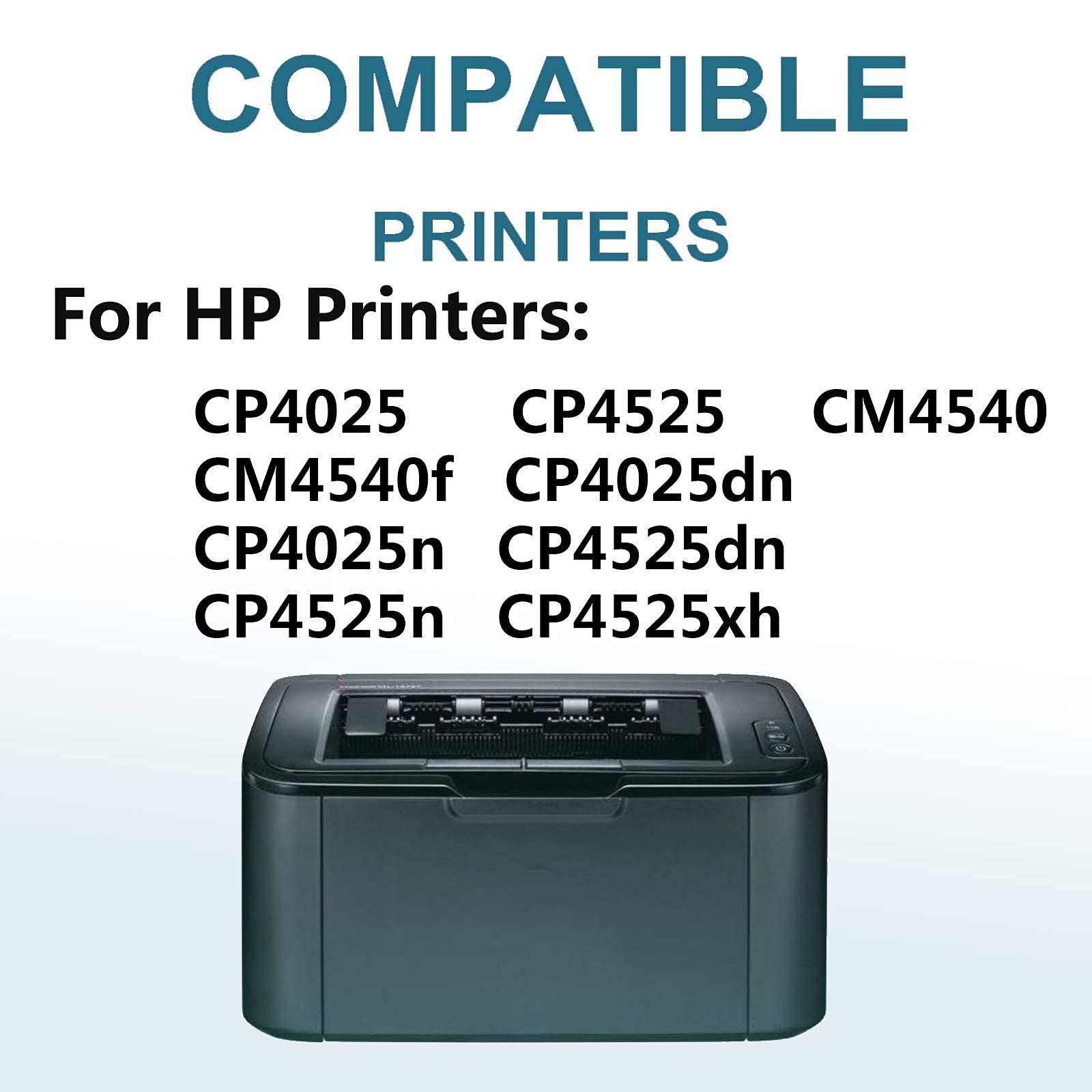 2-Pack High Capacity Black Toner Cartridge - Compatible with HP CM4540f, CP4025dn, CP4025n Printers (Replacement for CE260A/649X) - Ideal for Office & Home Printing, Business Documents & School Projects