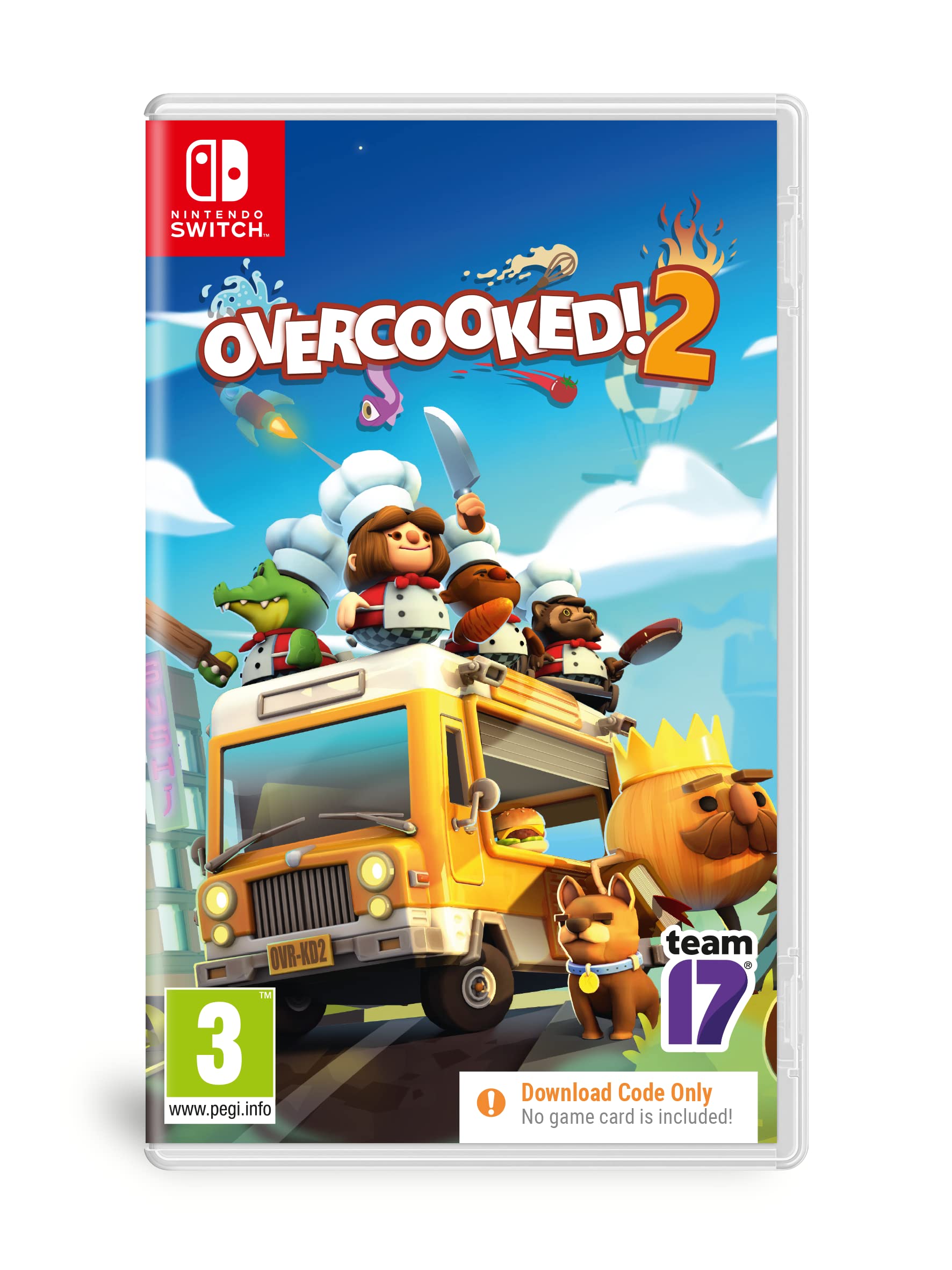 Overcooked! 2 - Nintendo Switch Physical Game | Fun Multiplayer Cooking Simulation | Perfect for Family Game Nights & Party Entertainment