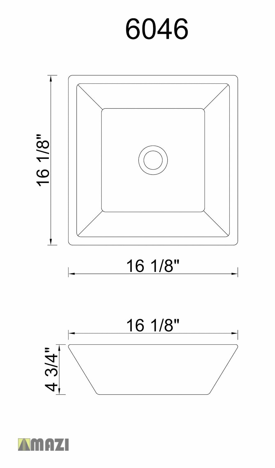 Ceramic Vessel Bathroom Sink 6046 - Modern Round Above Counter Bath Sink for Vanity, Powder Room & Guest Bath - Perfect for Home Renovation & Luxury Bathroom Design