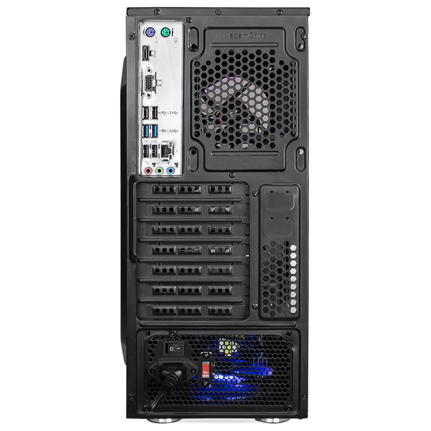 Xtreme PC Gaming Desktop - Intel Core i7-10700, 16GB RAM, 240GB SSD + 3TB HDD, RGB Lighting, WiFi, Black - Perfect for 4K Gaming, Streaming & Content Creation
