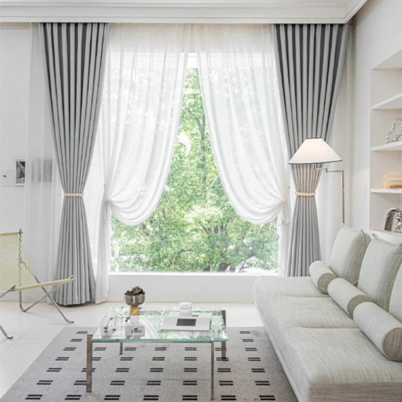 Premium Blackout Curtains with Embossed Leaf Pattern - Custom Size for Bedroom & Living Room - Thermal Insulated, Noise Reducing Window Drapes for Home Decor