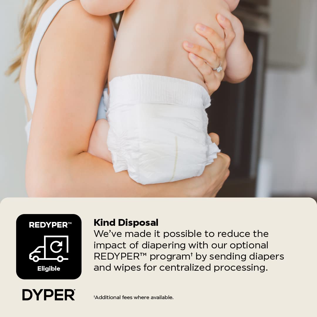 DYPER Size 2 Baby Diapers - Hypoallergenic, Plant-Based & Unscented for Sensitive Skin | Eco-Friendly Cloth Alternative | Day & Night Protection | Perfect for Newborns, Infants & Toddlers | Home, Travel & Daycare Use