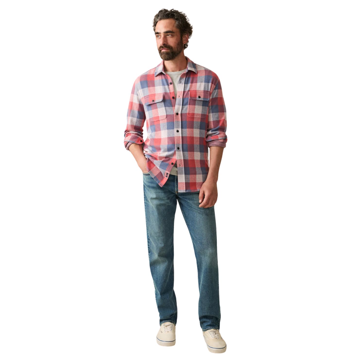 Faherty Men's Legend Sweater Shirt - Soft Cotton Blend Pullover for Casual Wear & Outdoor Activities | Cozy Fall & Winter Layering Essential