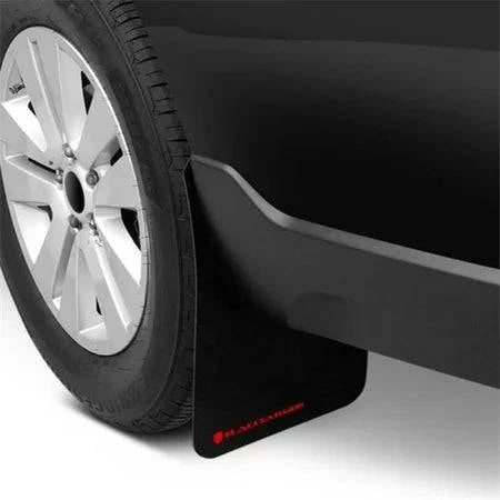 Rally Armor Universal Basic Black Mud Flaps with Red Logo - 4 Piece Set for Cars, Trucks & SUVs - No Hardware Included - Perfect for Off-Roading & All-Weather Protection