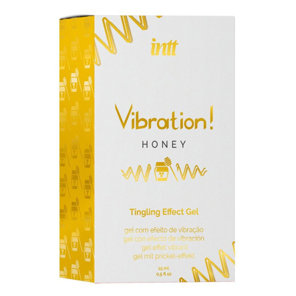 Intt Vibration Warming Gel with Honey Flavor - Tingling Sensation for Muscle Relief & Intimate Use