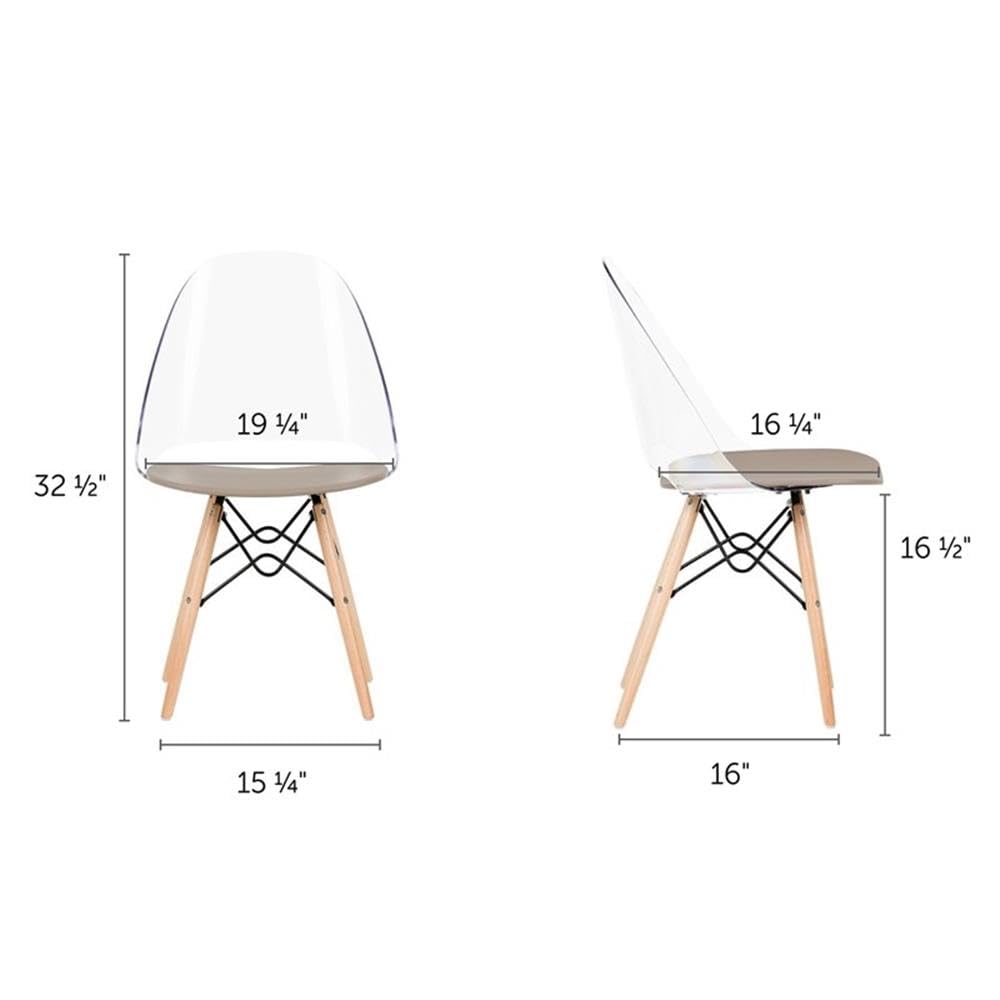 South Shore Versa Weathered Oak Desk with Gray Eiffel Style Chair - Modern Home Office Furniture Set for Small Spaces | Study Desk & Chair Combo for Students & Professionals