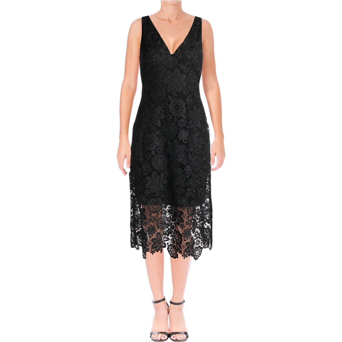 Ralph Lauren Women's Black Lace Sheath Dress - Elegant Formal Evening Gown for Weddings, Parties & Special Occasions