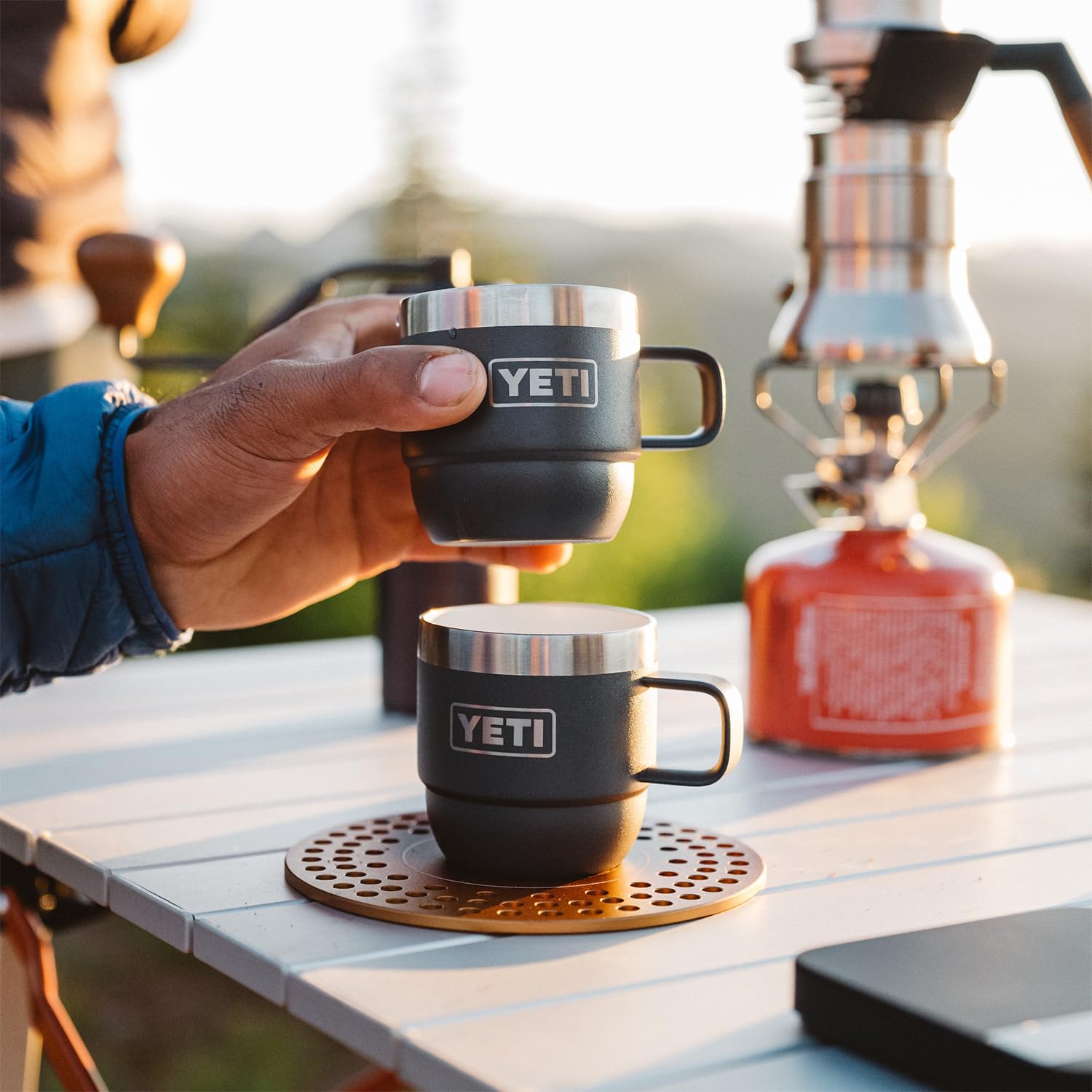 YETI Rambler 6 oz Stackable Stainless Steel Vacuum Insulated Coffee Mug - 2 Pack for Espresso, Hot & Cold Drinks - Perfect for Camping, Office & Travel