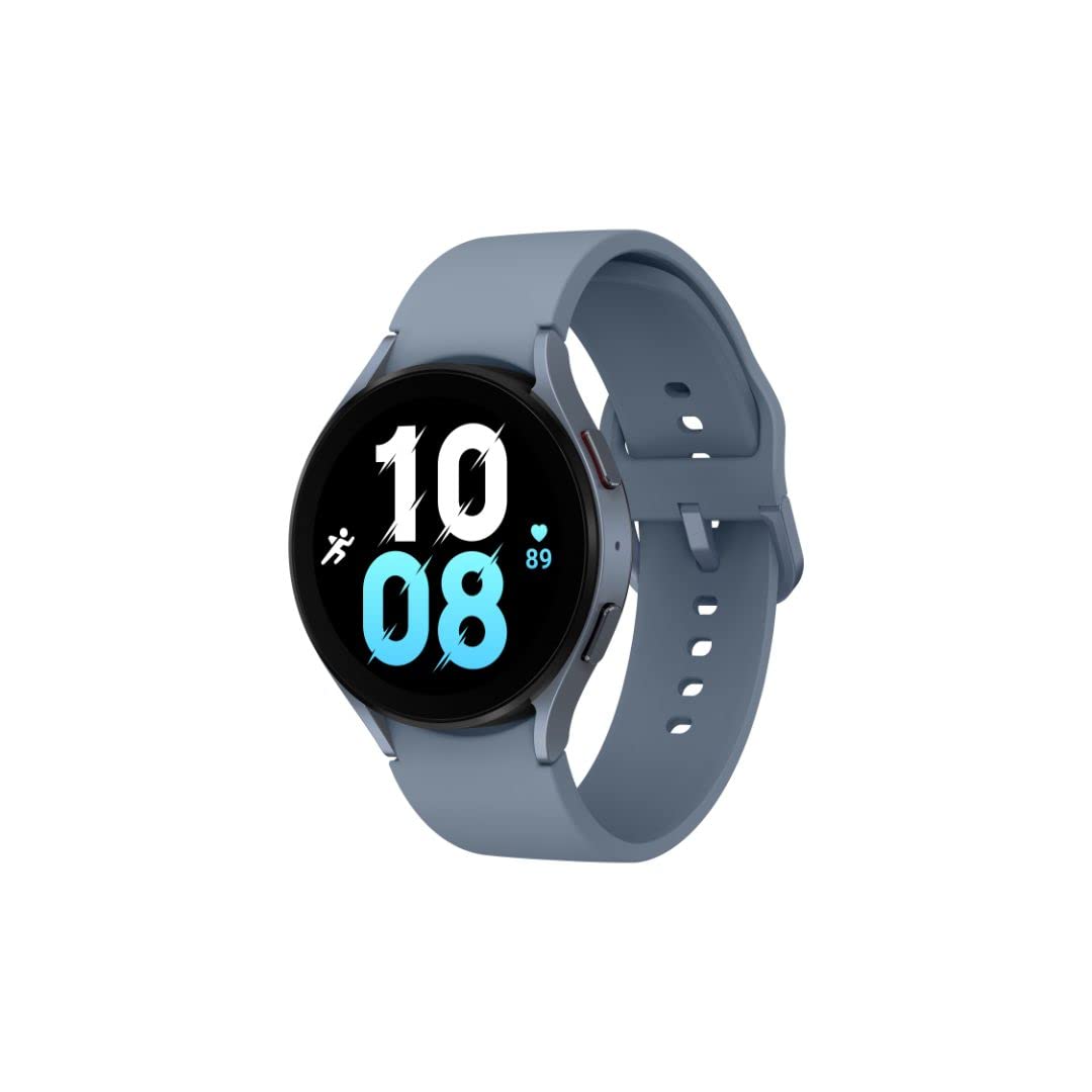 SAMSUNG Galaxy Watch 5 44mm Bluetooth Smartwatch - Body, Health & Fitness Tracker with Sleep Monitoring | Improved Battery Life & Sapphire Crystal Glass | Enhanced GPS | US Version (Blue) | Perfect for Workouts, Running & Daily Activity Tracking