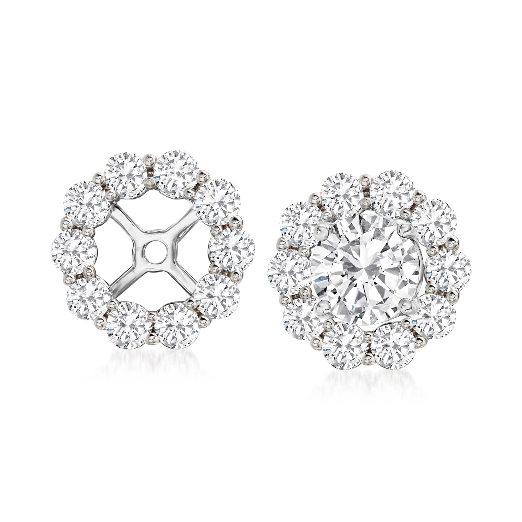 14kt Gold Diamond Earring Jackets - I-J Color & I2 Clarity | Ross-Simons | Perfect for Weddings, Parties & Special Occasions