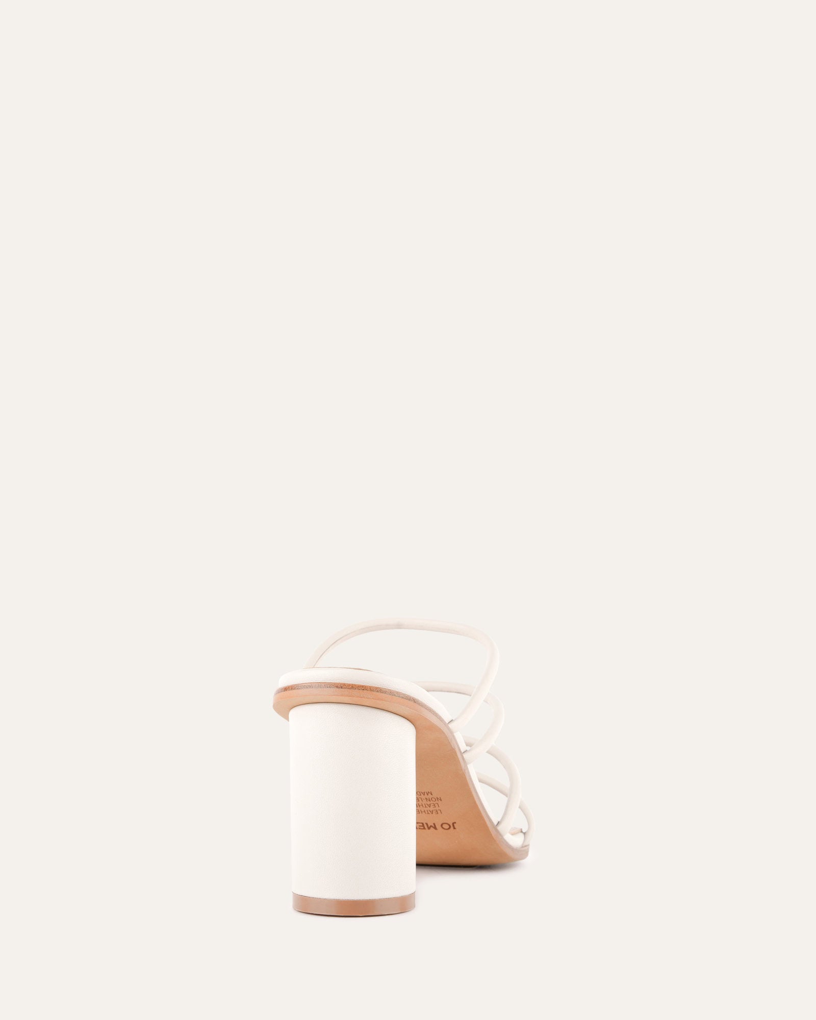 NAOMI Women's Mid Heel Sandals - Off White Leather Comfortable Summer Shoes for Weddings, Parties & Beach Vacations