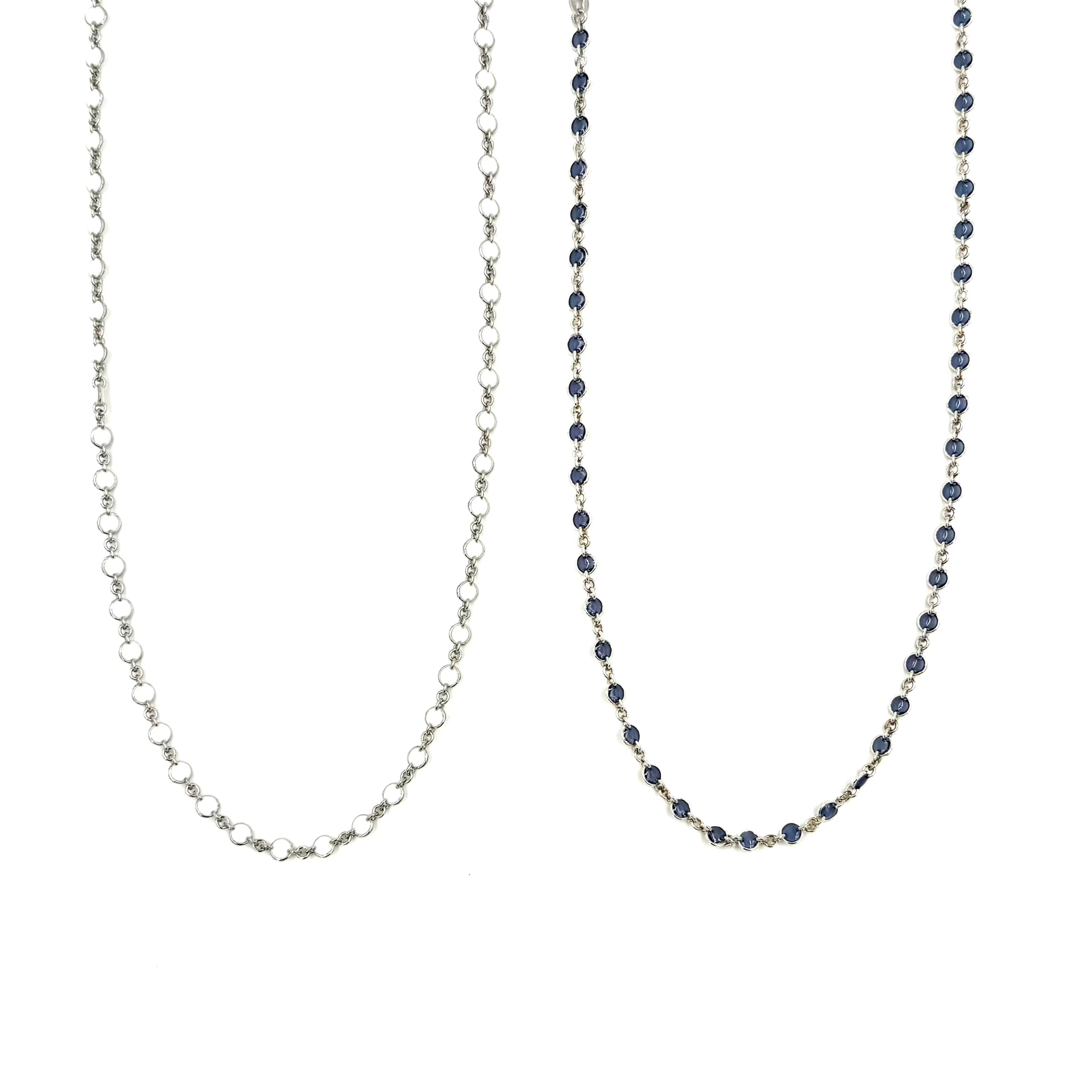 Ashley Gold Sterling Silver Wire Wrapped Bezel Set Enamel Necklace - Elegant Layering Jewelry for Everyday Wear & Special Occasions