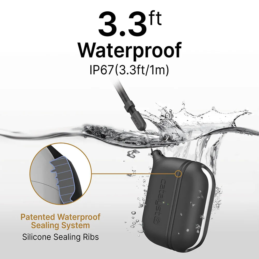 Apple AirPods Pro (2nd/1st Generation) Waterproof Protective Case with Lanyard - Perfect for Gym, Running, Travel & Outdoor Activities