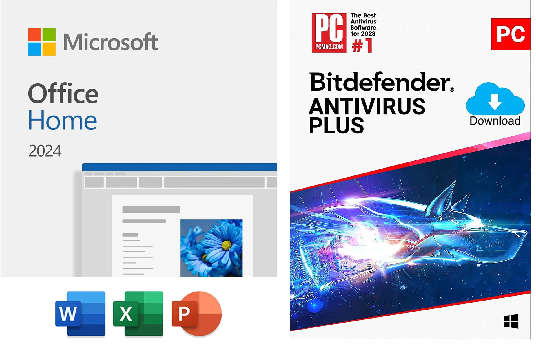 Microsoft Office Home 2024 - Word, Excel, PowerPoint | 1-Year Subscription with Bitdefender Antivirus Plus & VPN for Windows | Perfect for Home, Office & Remote Work
