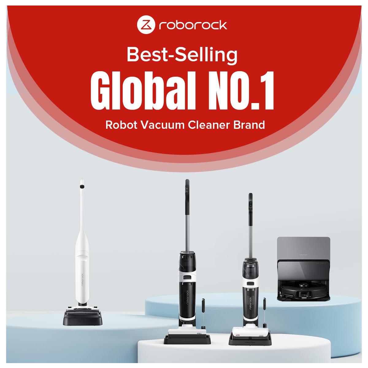 Roborock Flexi Lite Cordless Wet Dry Vacuum Cleaner - 17000Pa Powerful Suction, Lightweight Vacuum Mop with 180° FlatReach Design, Self-Cleaning & Hot Air Drying for Hardwood Floors - Perfect for Pet Hair, Spills & Daily Home Cleaning
