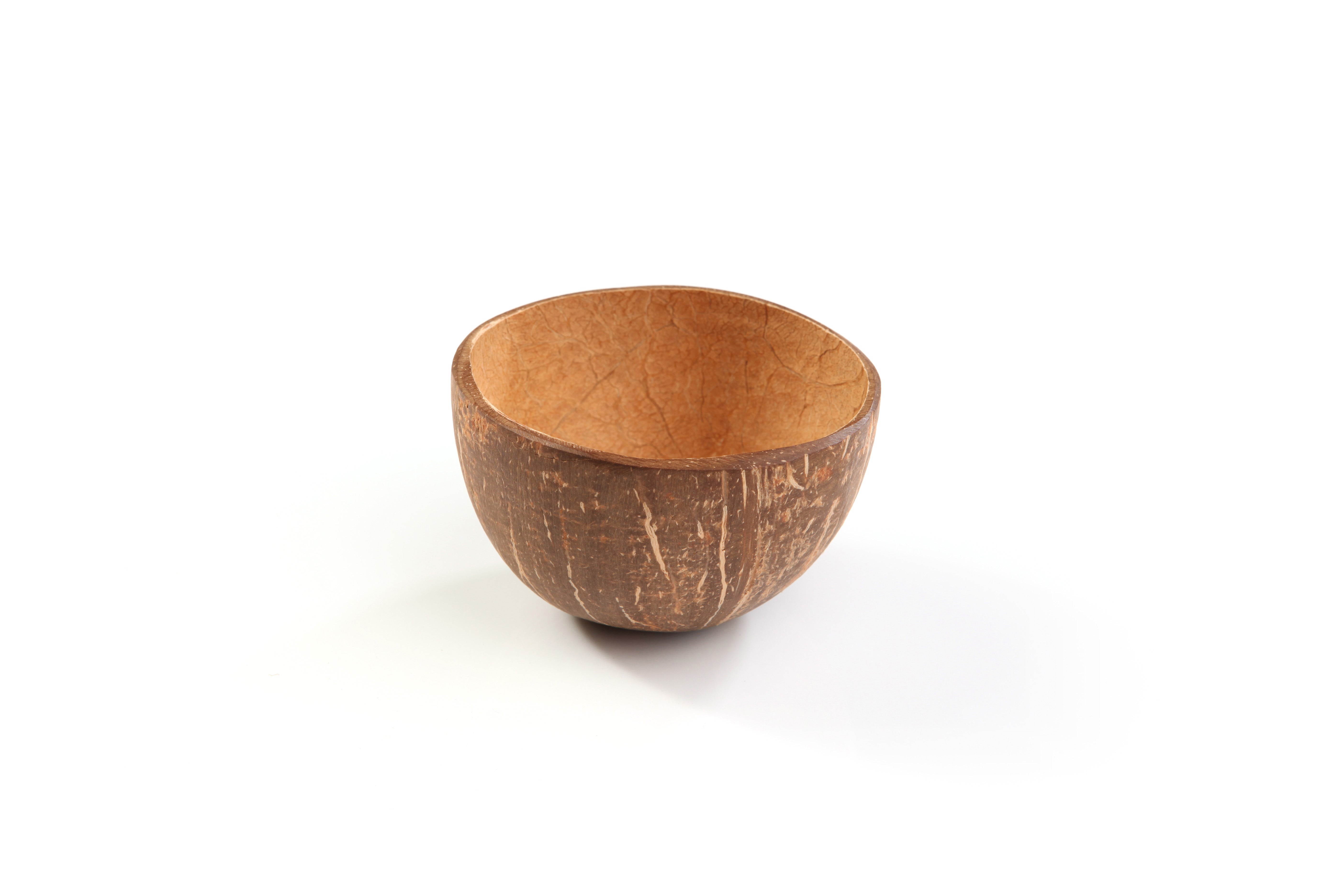 Organic Coconut Bowl Round - Eco-Friendly Handmade Coconut Shell Bowl for Smoothie, Acai, Buddha Bowl - Perfect for Healthy Eating, Vegan & Zero Waste Lifestyle