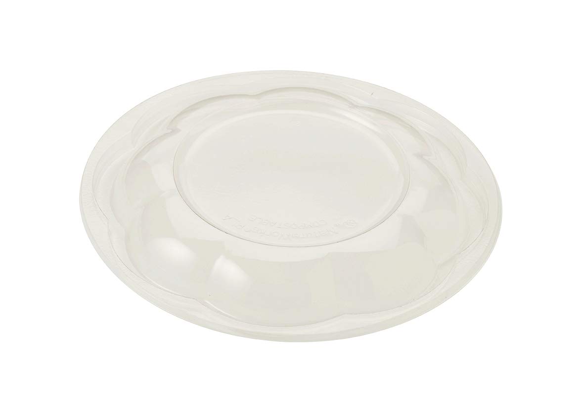 World Centric (SBL-CS-32) 600-Pack Compostable PLA Lids for 24-48oz Clear Salad Bowls | Eco-Friendly Disposable Food Containers | Perfect for Restaurants, Catering & Takeout