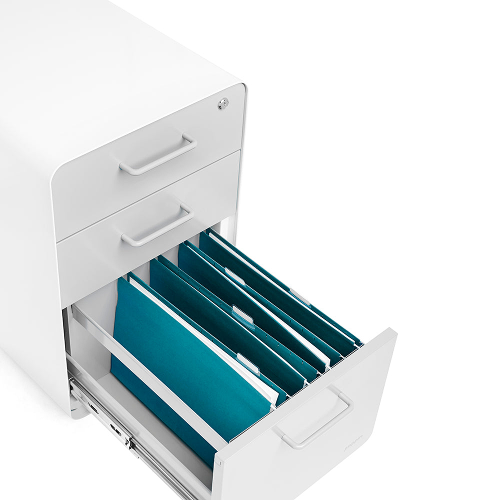 Stow 3-Drawer File Cabinet - Compact Storage Solution for Home Office, Classroom & Small Spaces - Organize Documents, Folders & Office Supplies Efficiently