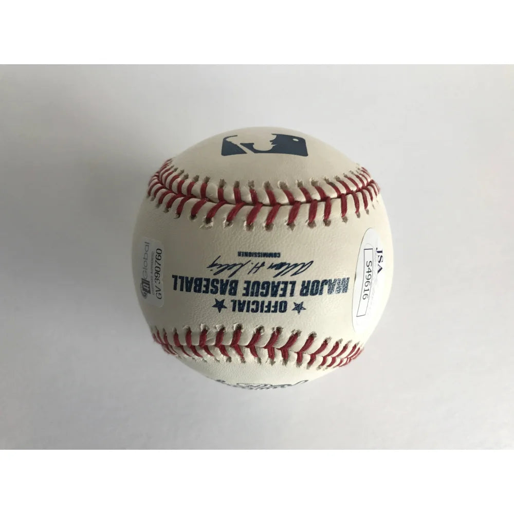 Kobe Bryant & Vanessa Bryant Dual Signed Baseball with JSA COA - Authentic OMLB Lakers Memorabilia for Collectors & Fans - Perfect for Display in Home, Office, or Sports Memorabilia Collections