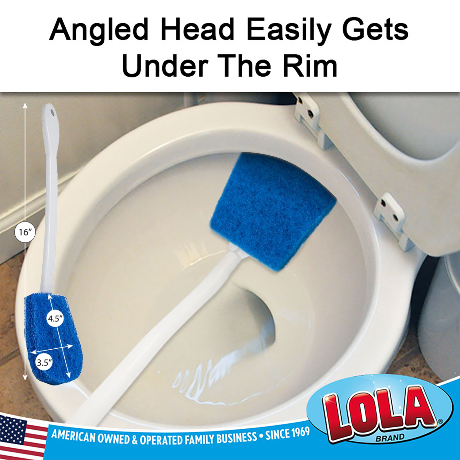 Non-Scratch Toilet Bowl Brush with Comfort Grip Handle & Hang Hole - Effectively Removes Stubborn Stains & Water Rings - Perfect for Bathroom Cleaning, Kitchen Sink Scrubbing & Household Deep Cleaning