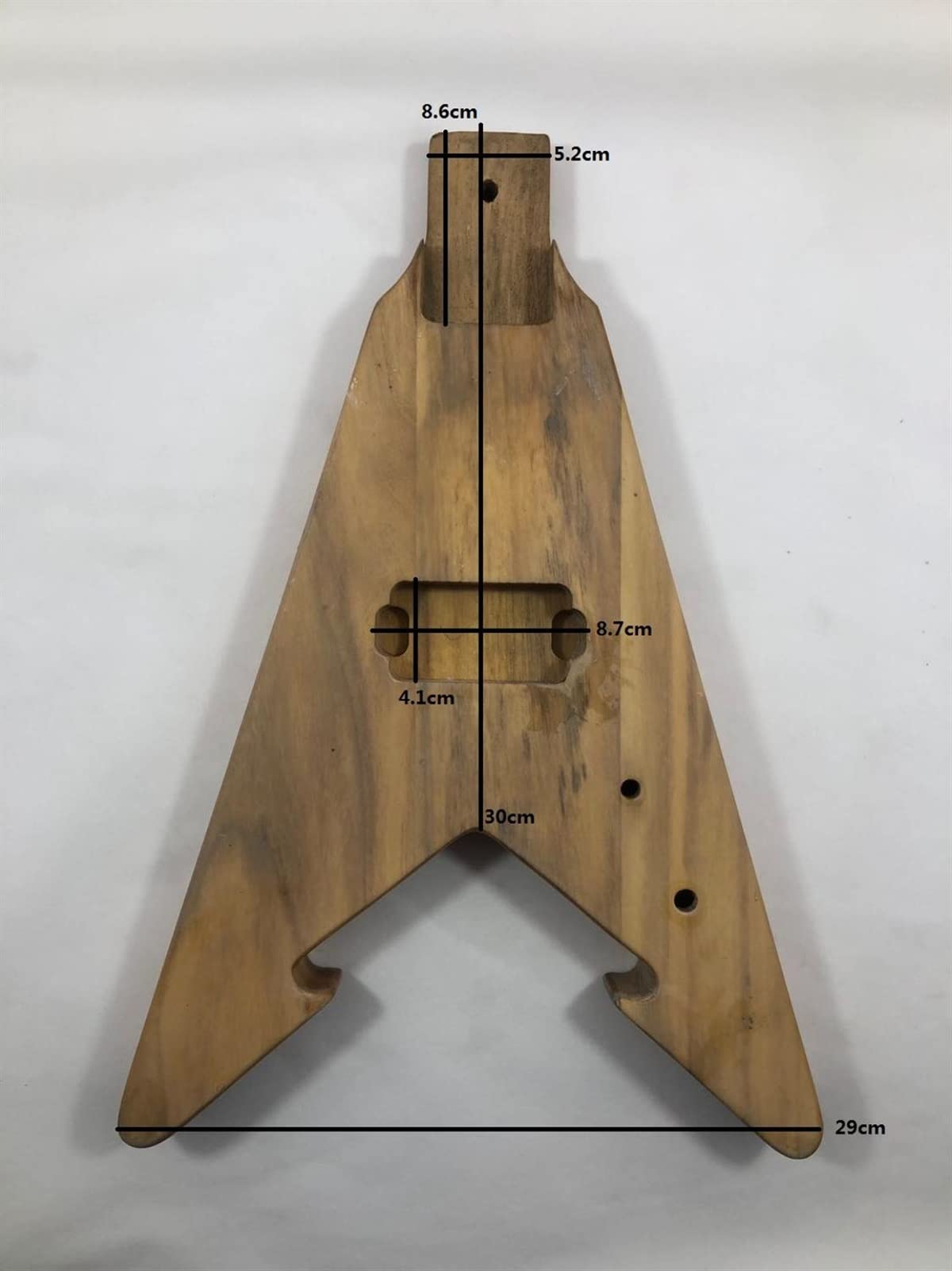 DIY Electric Guitar Kit - V-Type Body with Premium Paulownia Wood, Semi-Finished for Easy Assembly | Perfect for Beginners, Hobbyists & Home Music Studio Projects