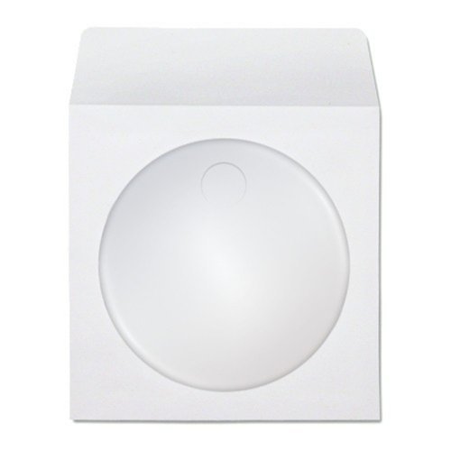 100 Pack Clear Window Paper CD Sleeves with Protective Flap - Eco-Friendly Storage for Music Albums, Software Discs & Media Collections - Perfect for Home, Office & Music Enthusiasts