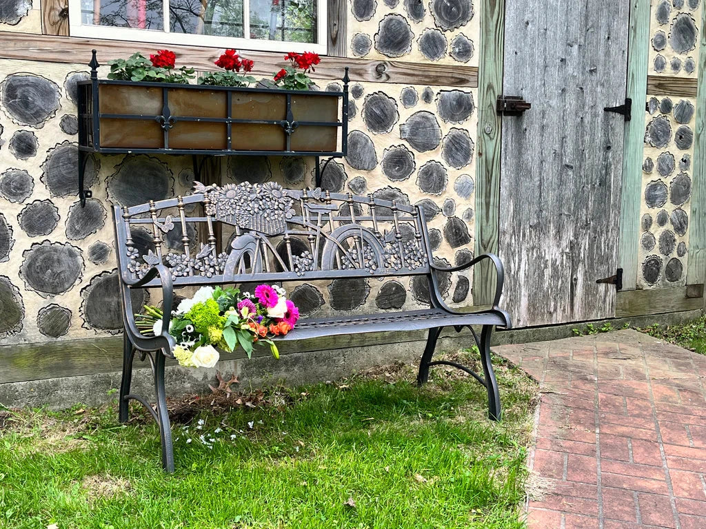 Premium Outdoor Bicycle Bench - Durable Bike Storage & Patio Seating - Perfect for Garage, Backyard, and Garden Organization