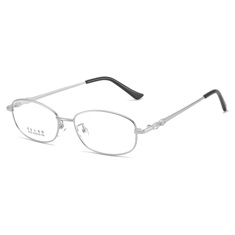 Bclear Women's Full Rim Oval Alloy Eyeglasses Frame My2033 - Lightweight & Stylish Eyewear for Work, Reading & Everyday Fashion