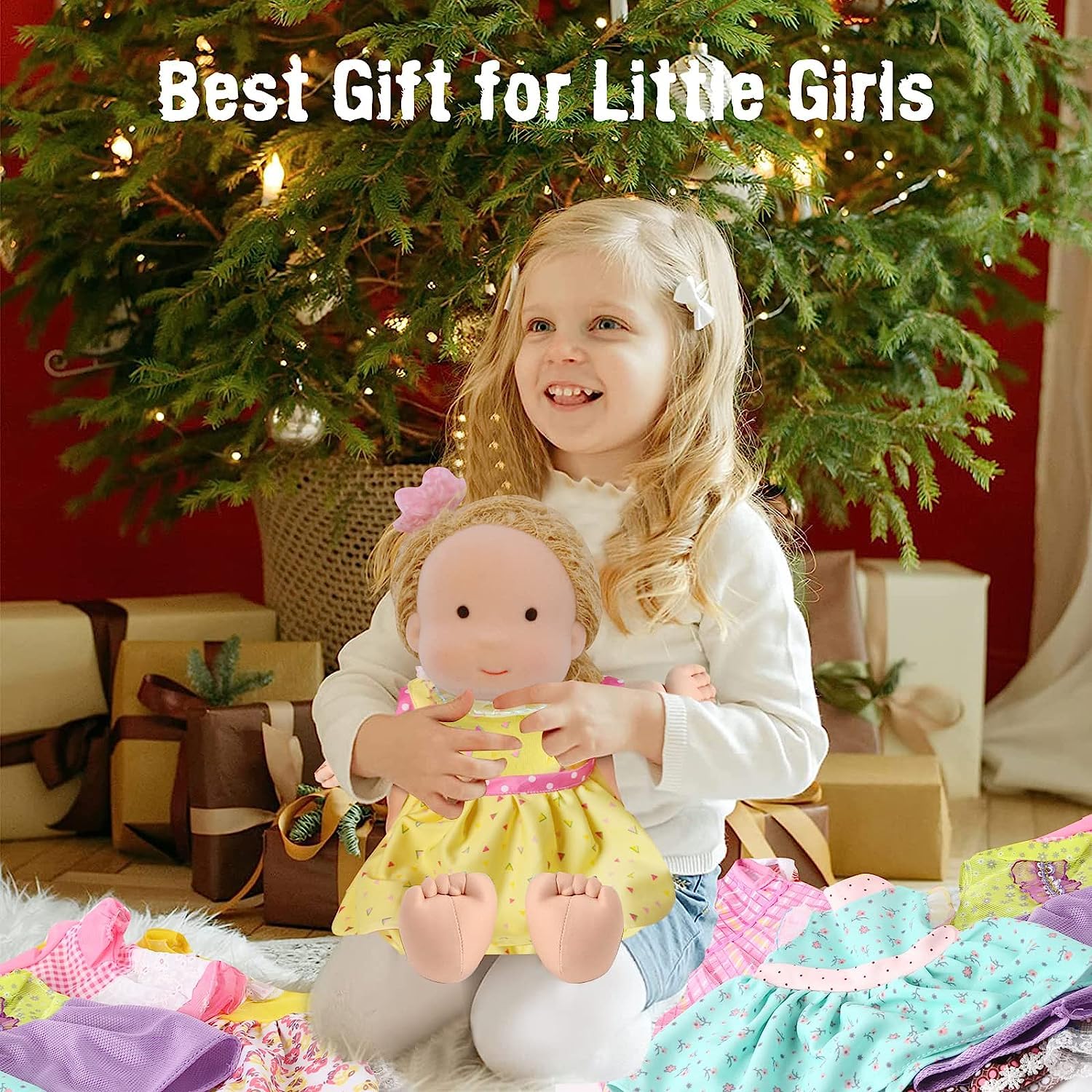 14-Piece Doll Clothes and Accessories Set for 13-15 Inch Baby Dolls - 12 Dresses + 2 Underwear Outfits - Perfect Gift for Girls | Playtime, Dress-Up, and Pretend Play