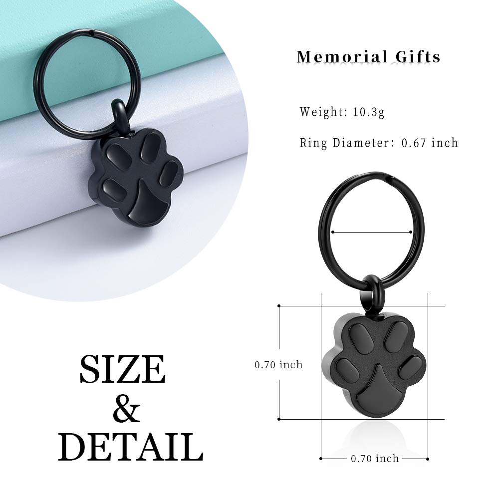 Pet Cremation Jewelry Urn Keychain - Memorial Ash Holder for Dogs, Cats & Humans - Keepsake Urn Pendant for Women & Men - Perfect for Honoring Loved Ones at Home, Travel or Special Occasions