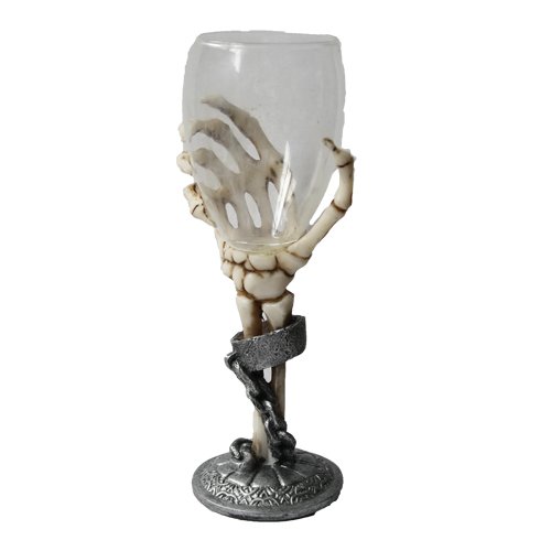 Skeletal Hand Wine Glass - Unique Halloween Party Cups, Gothic Barware for Wine & Cocktails - Perfect for Themed Parties, Home Decor, and Spooky Kitchen Accessories