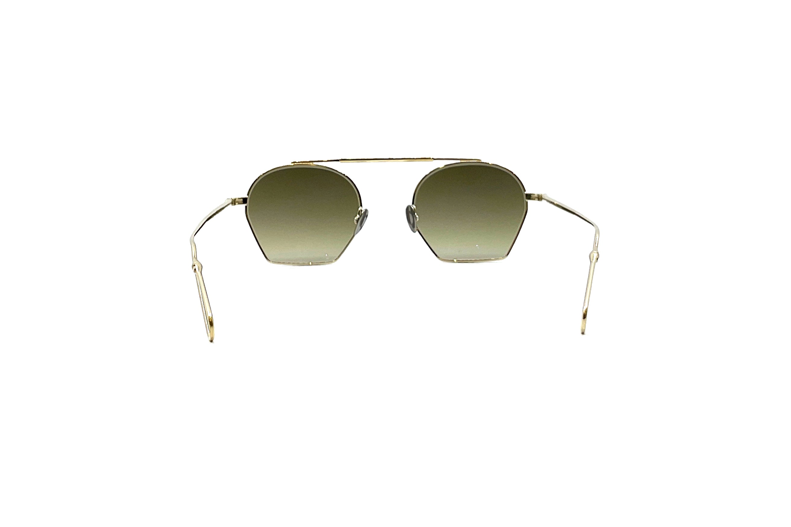 Ahlem Chaillot Sunglasses - Grey Gold Brushed Frame - Luxury Designer Shades for Women - Perfect for Outdoor Activities & Fashion Statements