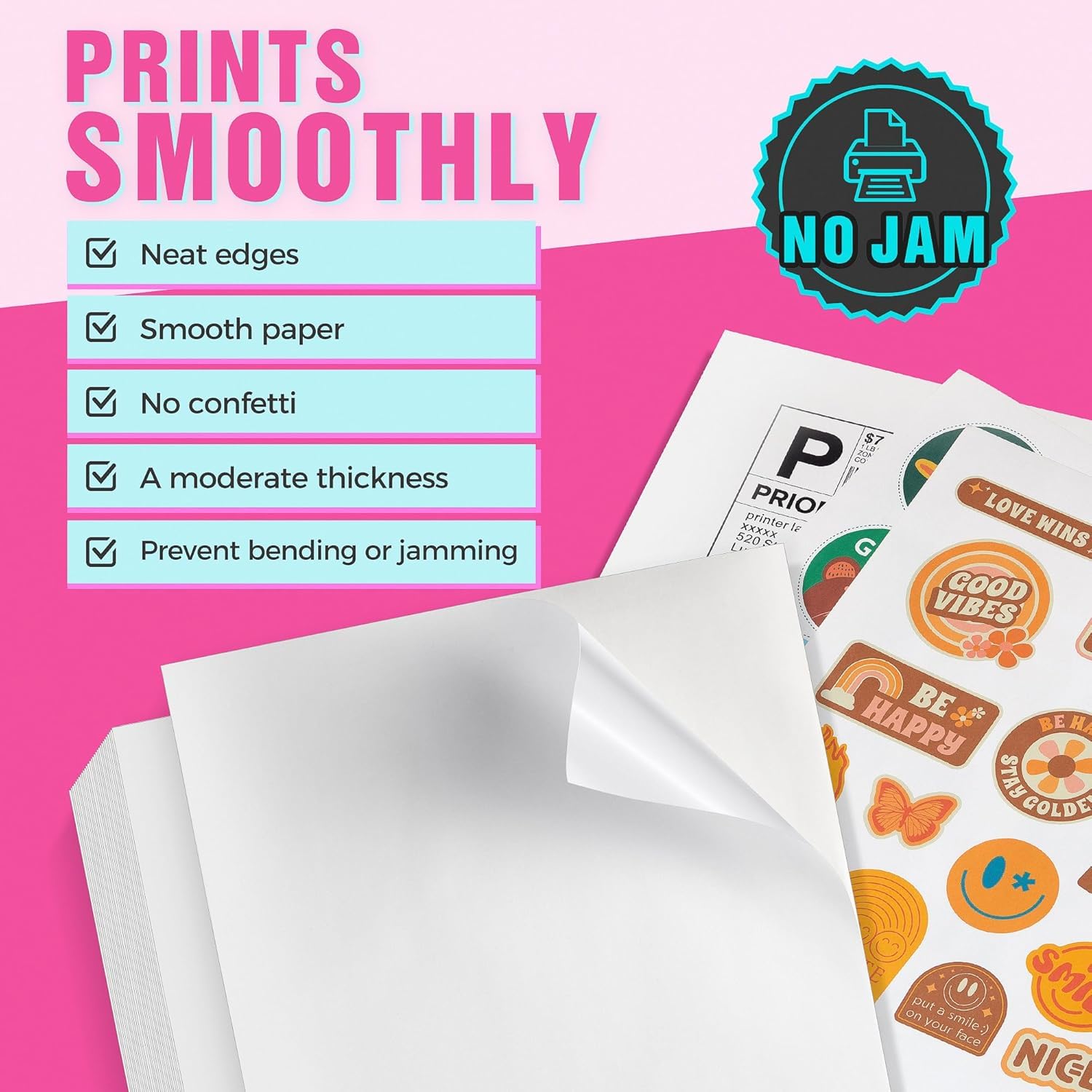 30 Sheets Full Sheet Label Sticker Paper, 8.5