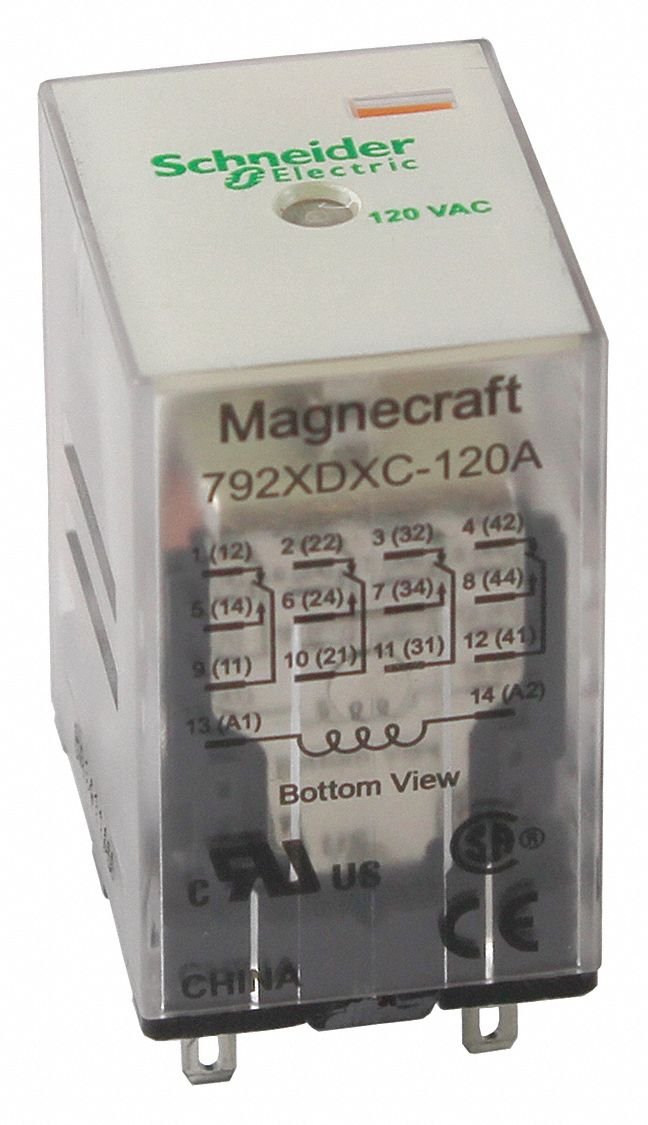 12VDC 8-Pin Square Plug-in Relay - High Power Automotive & Industrial Electrical Control for HVAC, Appliances, and DIY Projects