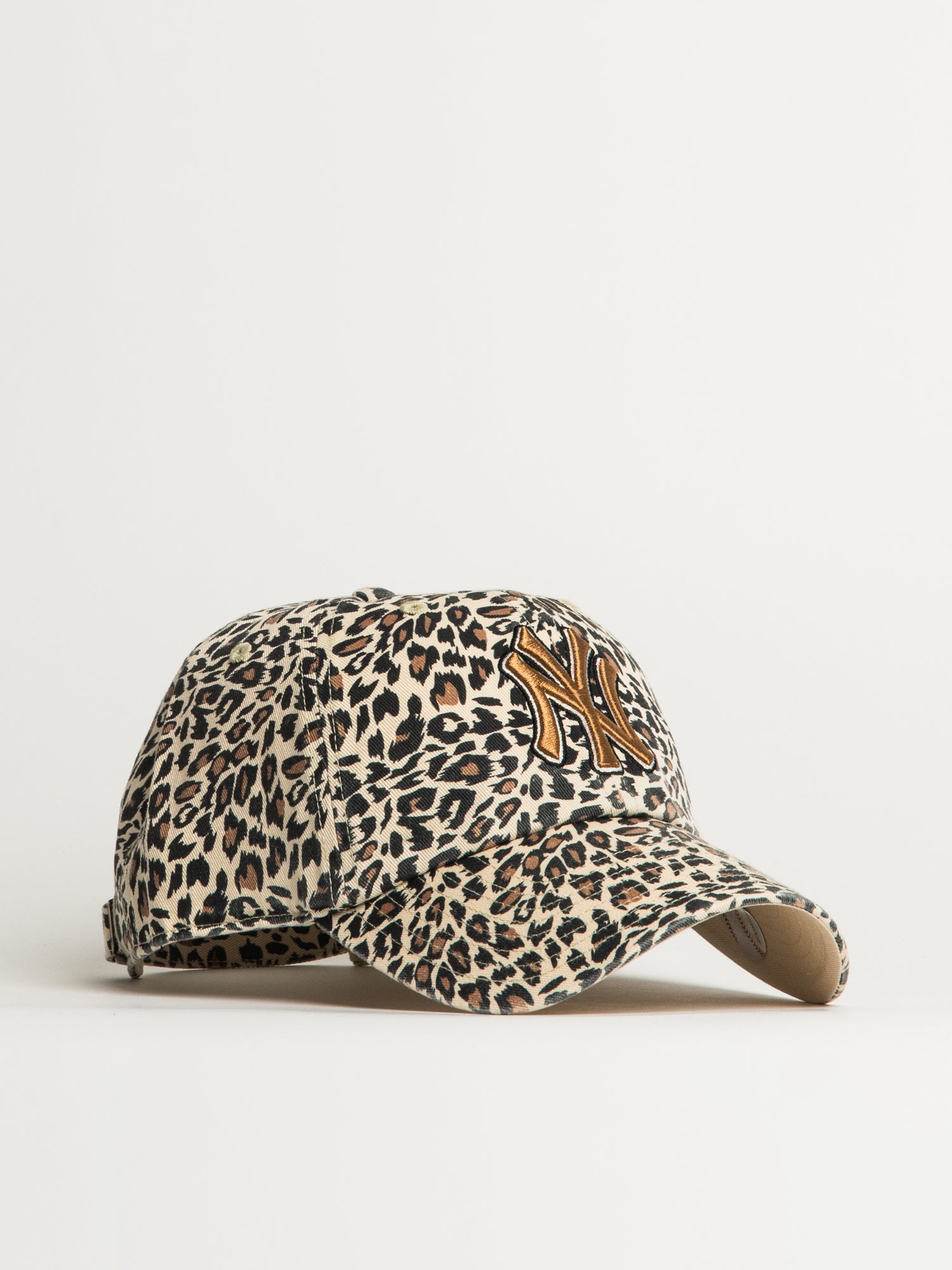 47 LISA LEOPARD CLEAN UP CAP New York Yankees Baseball Hat - Adjustable Snapback for Women & Men - Fashionable Leopard Print Design for Sports Fans, Streetwear & Casual Outfits