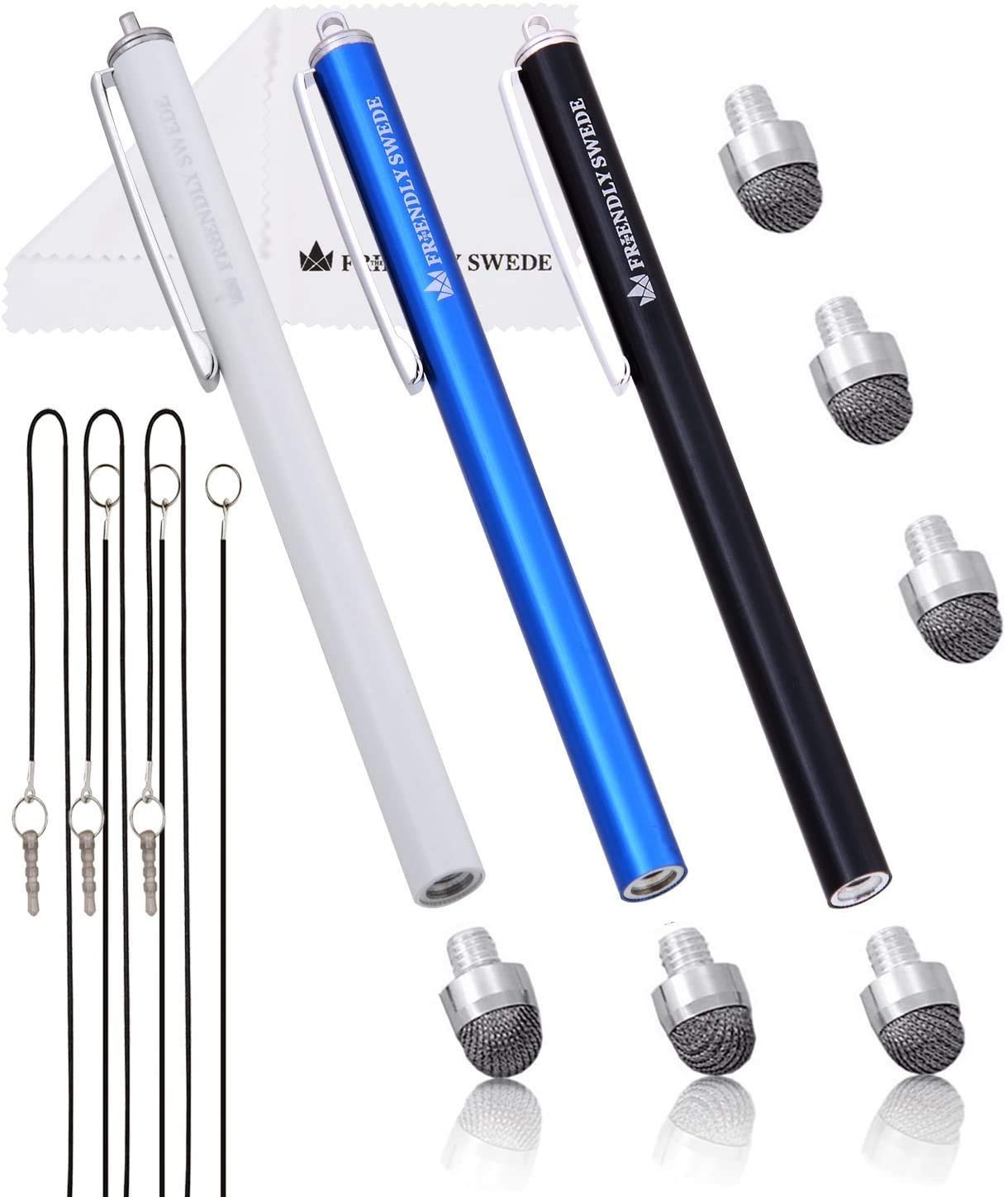 Friendly Swede Stylus Pen 3-Pack for iPad & iPhone - Touchscreen Use