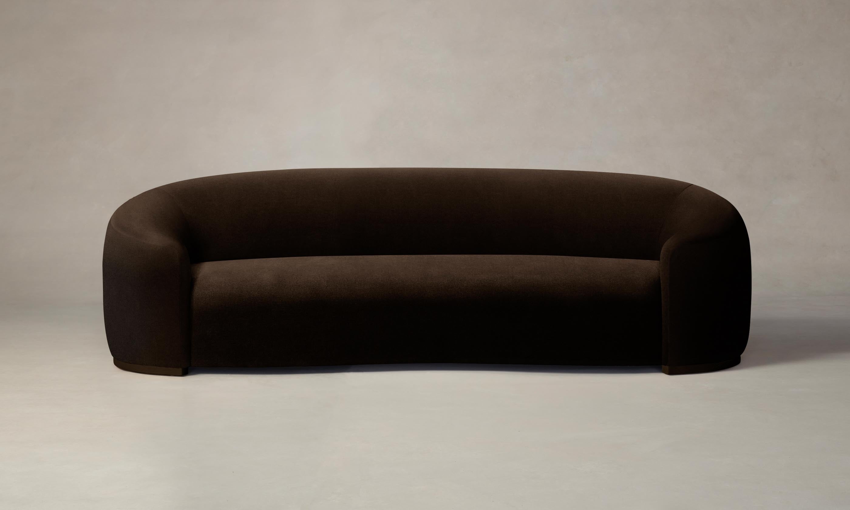 Luxury Mohair Chocolate Chelsea Sofa - Elegant Mid-Century Modern Design for Living Room & Lounge - Perfect for Home, Office & Hotel Decor