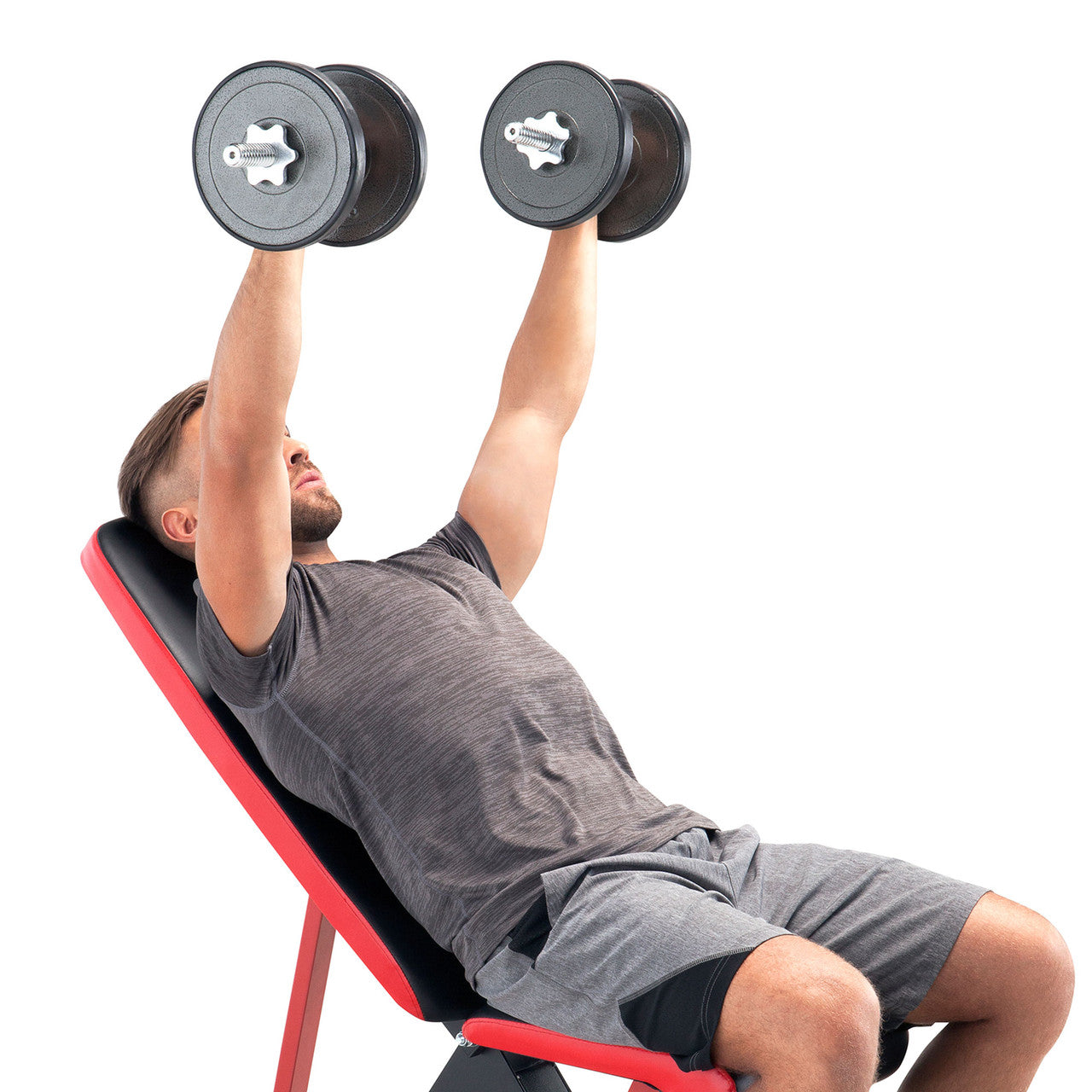 Adjustable Utility Weight Bench with 5-Position Seat for Home Gym Workouts - Circuit Fitness AMZ 563BN - Perfect for Strength Training, Dumbbell Exercises & Full-Body Workouts