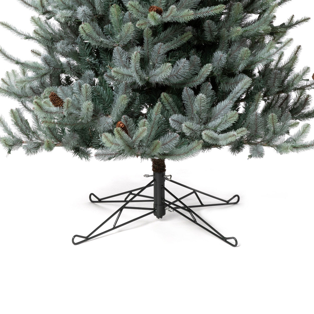 9' Park Hill Slim Line Blue Spruce Artificial Christmas Tree with LED Lights - Perfect for Indoor Holiday Decorations & Festive Home Ambiance