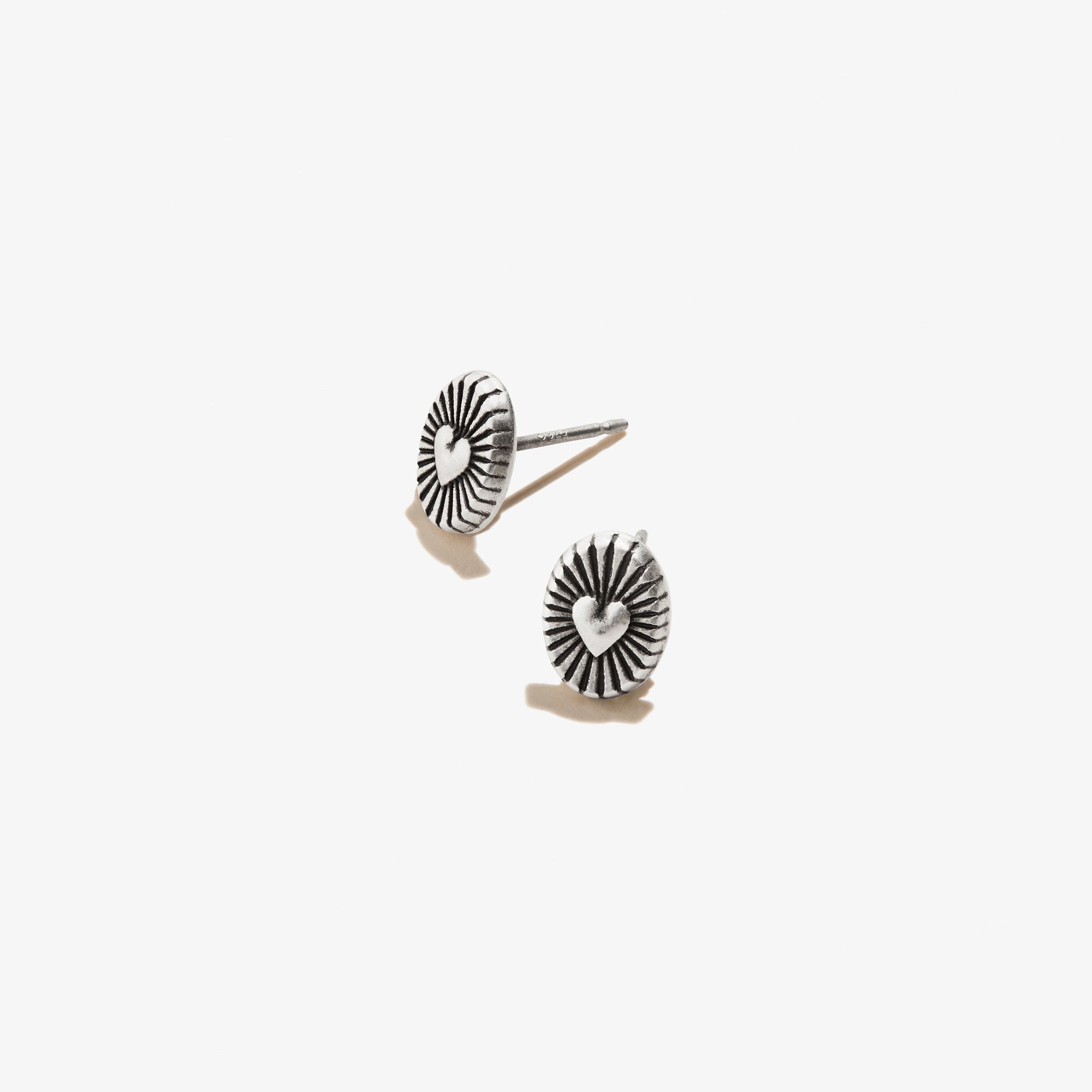 Heart Embossed Stud Earrings for Women - Minimalist Rose Gold Small Hoop Earrings - Perfect for Valentine's Day Gifts, Date Night & Everyday Wear