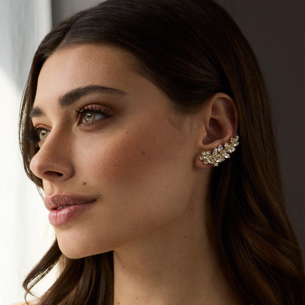 Crystal Stay Together Earrings - Elegant Matching Jewelry for Couples, Best Friends & Sisters - Perfect for Anniversaries, Weddings & Special Occasions