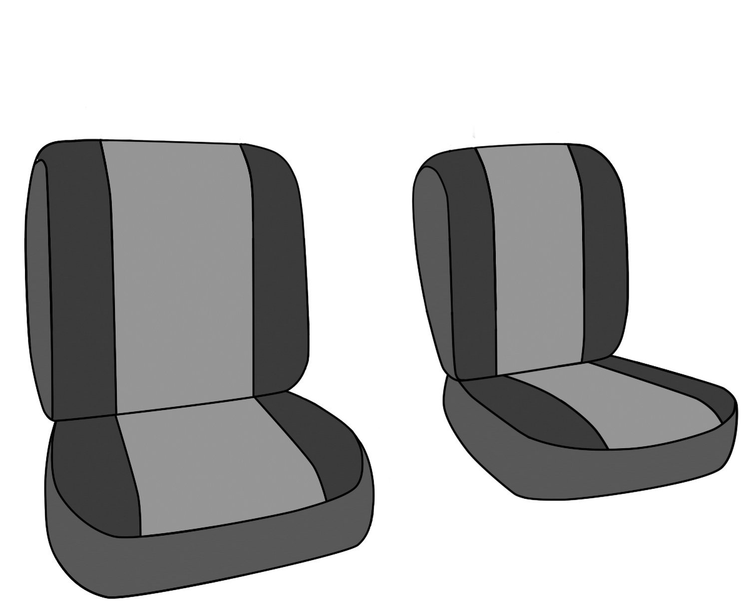 Premium CalTrend Tweed Seat Covers for 1984-2001 Jeep Cherokee & Wagoneer - Red Insert with Black Trim | Durable & Stylish Protection for Off-Road Adventures & Daily Commutes