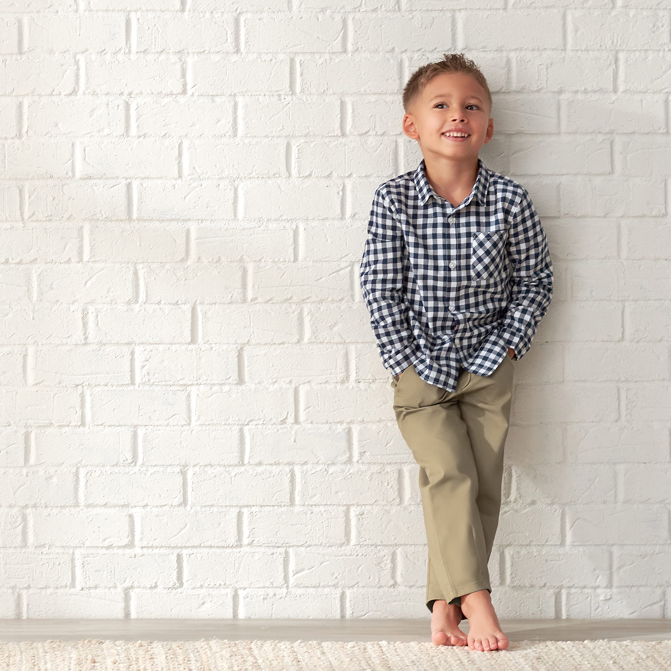 Gerber Baby Boys' Canvas Pants - Soft & Durable Toddler Pants for Playtime, Daycare & Outdoor Adventures