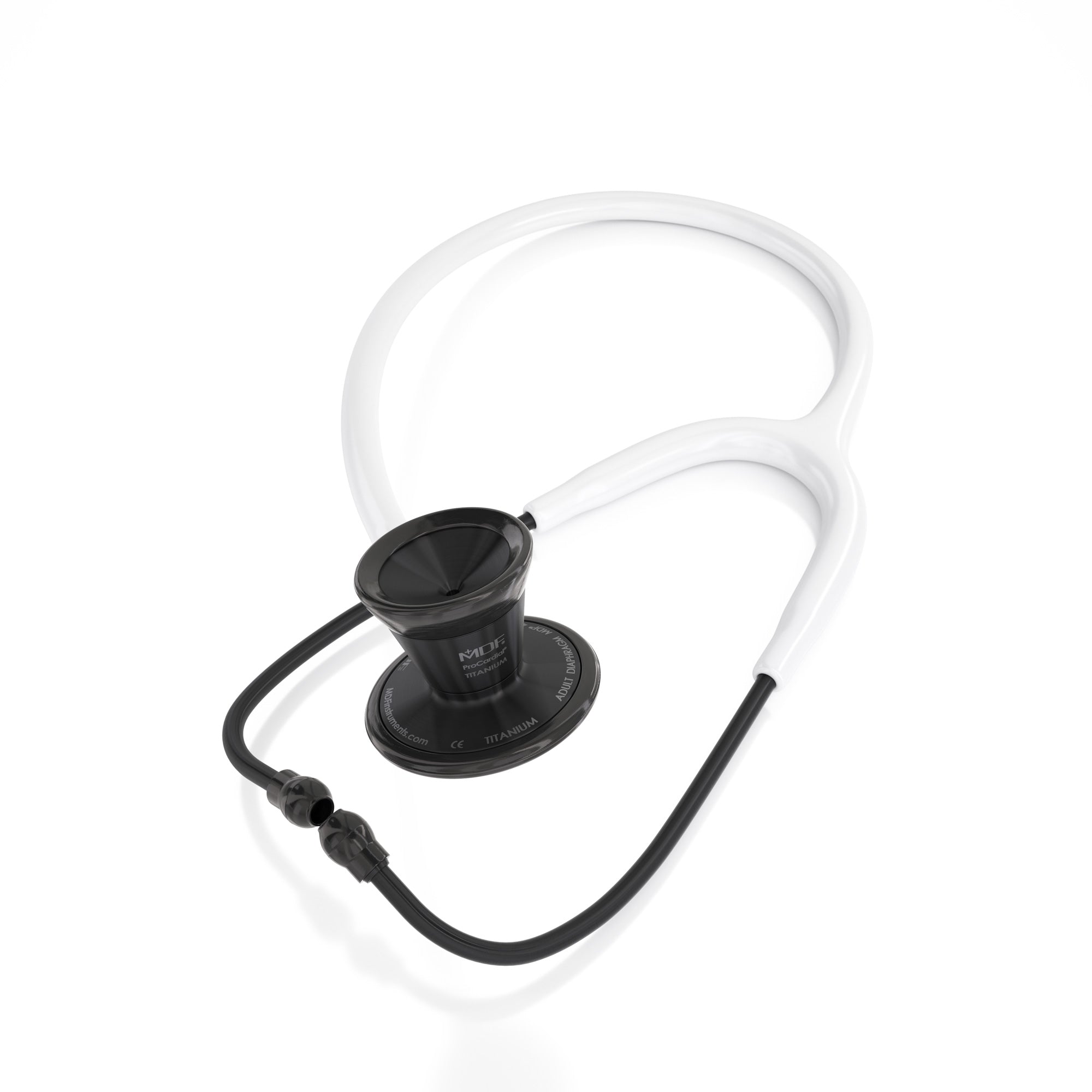 ProCardial® Titanium Cardiology Stethoscope - Premium Dual Head Stethoscope for Medical Professionals, White/Black - Ideal for Doctors, Nurses & Healthcare Workers in Hospitals & Clinics