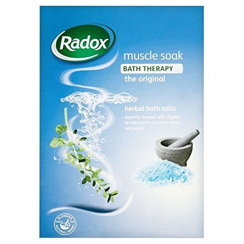 Radox Bath Therapy Muscle Soak Herbal Bath Salts 400g - Relaxing Epsom Salt for Sore Muscles & Stress Relief - Perfect for Post-Workout Recovery & Spa Night at Home